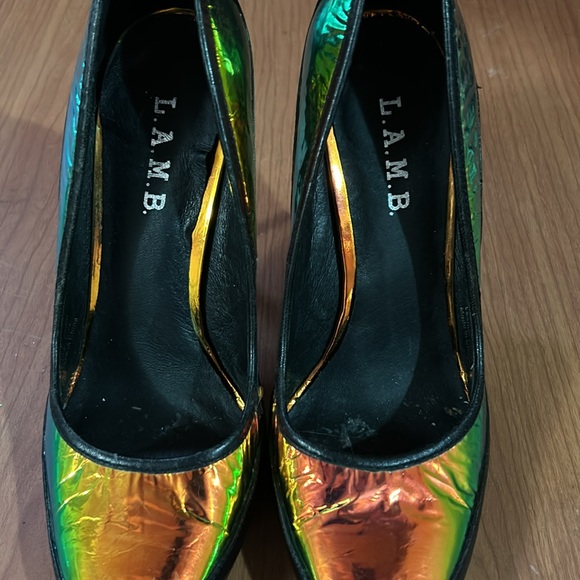 L.A.M.B by Gwen Stefani; Size 7; Black leather with Iridescent foil - Picture 2 of 4